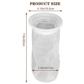Brougetme 200 mesh filter captures leaves and coarse debris.