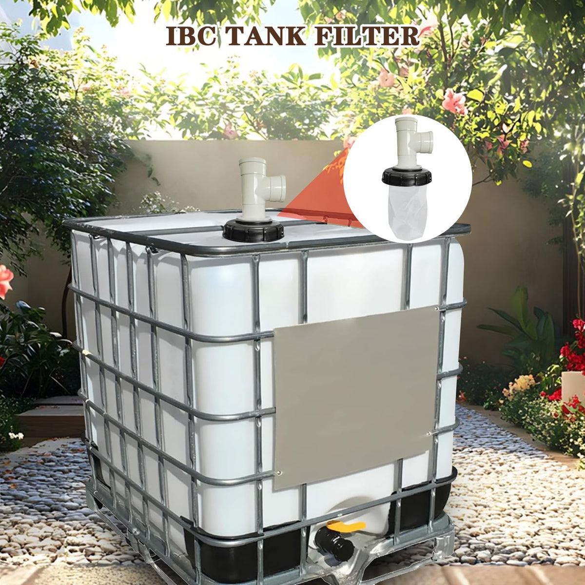 Brougetme IBC lid filter nylon screen easy to install on standard lids.