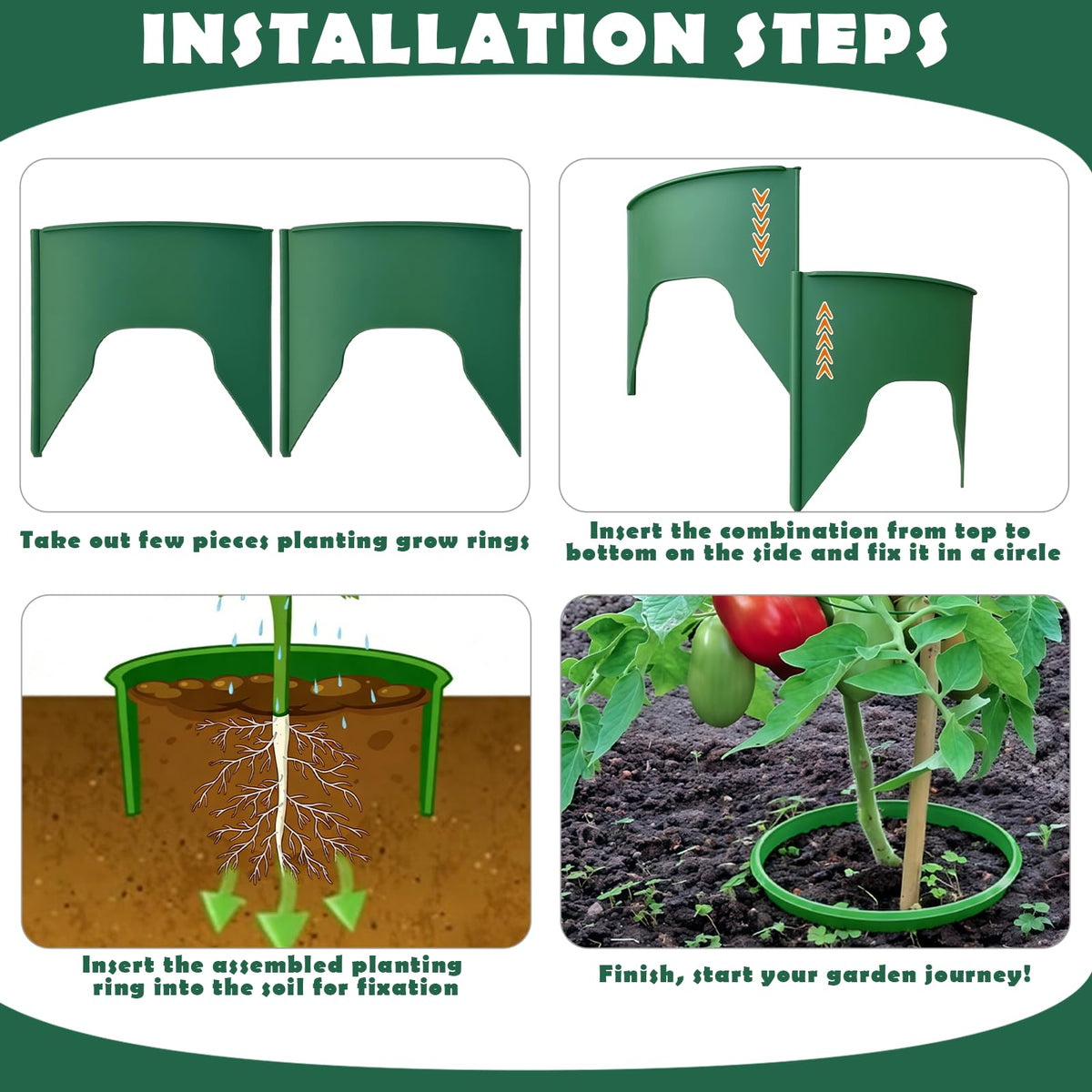 BROWNKNOT rings around seedlings prevent crowding and soil compaction.