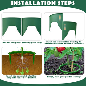 BROWNKNOT rings around seedlings prevent crowding and soil compaction.