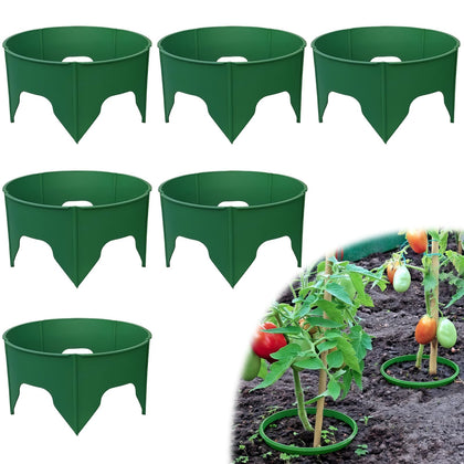 BROWNKNOT planting grow rings around vegetables for organized spacing and moisture retention.
