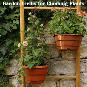 BrownKnot spiral trellis detachable design stores flat for seasonal reuse.