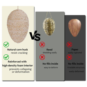 Brownlily nest pre-attached ropes enable quick hang on eaves or trees.