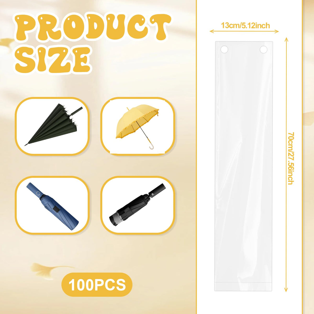 Bruislard umbrella bags with waterproof PO material protect belongings.