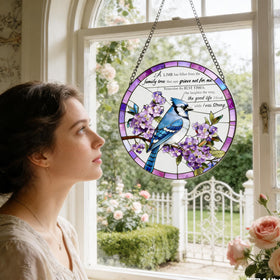 BRUKUSUR double sided glass sun catcher captures light from both directions