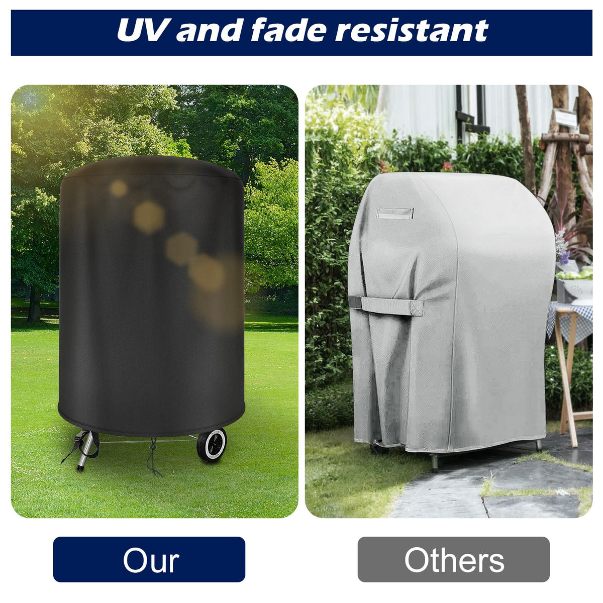 Bruwaa adjustable drawstrings and buckles keep the cover secure in wind.
