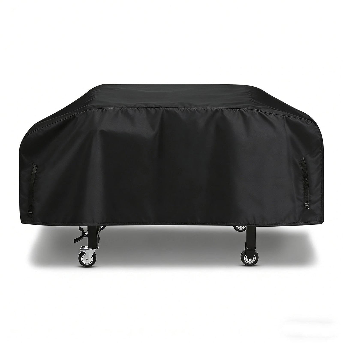 bruwaa griddle cover fitted to Blackstone 36-inch for weatherproof outdoor cooking