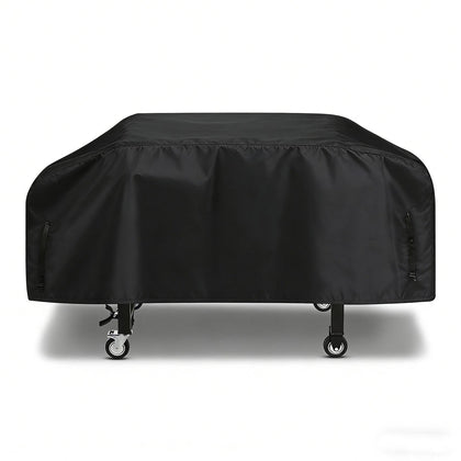 bruwaa griddle cover fitted to Blackstone 36-inch for weatherproof outdoor cooking