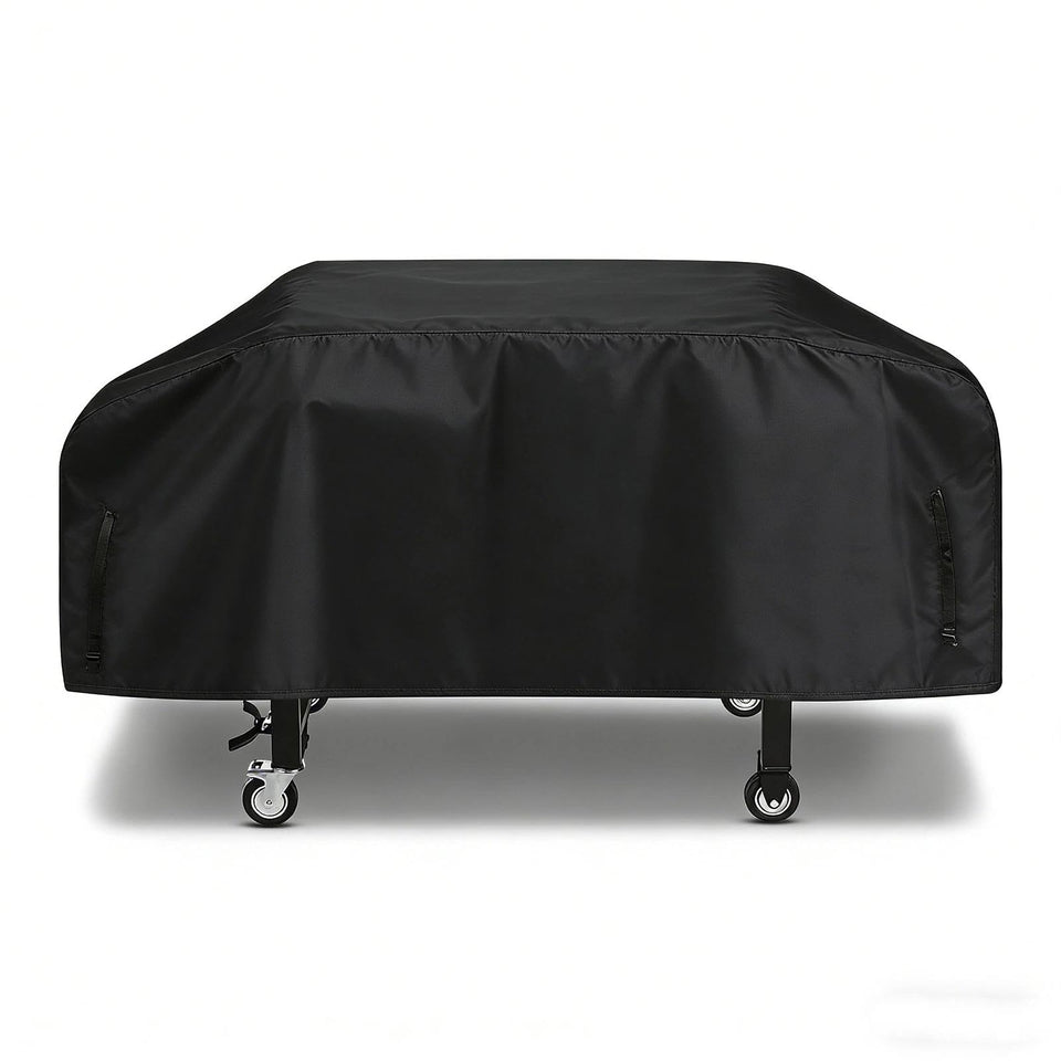 bruwaa griddle cover fitted to Blackstone 36-inch for weatherproof outdoor cooking