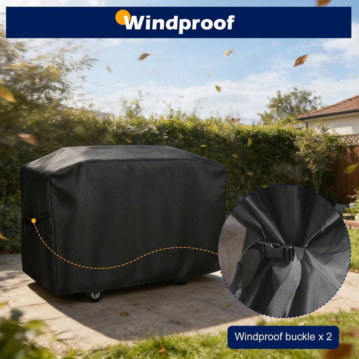 Bruwaa griddle cover double-stitched seam tape for reinforced waterproofing