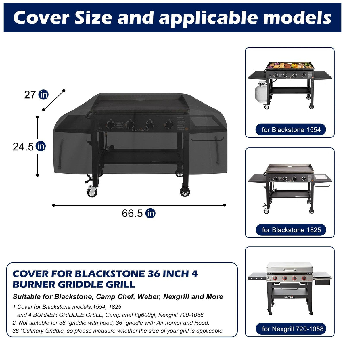 bruwaa griddle cover with side buckle straps secures against wind