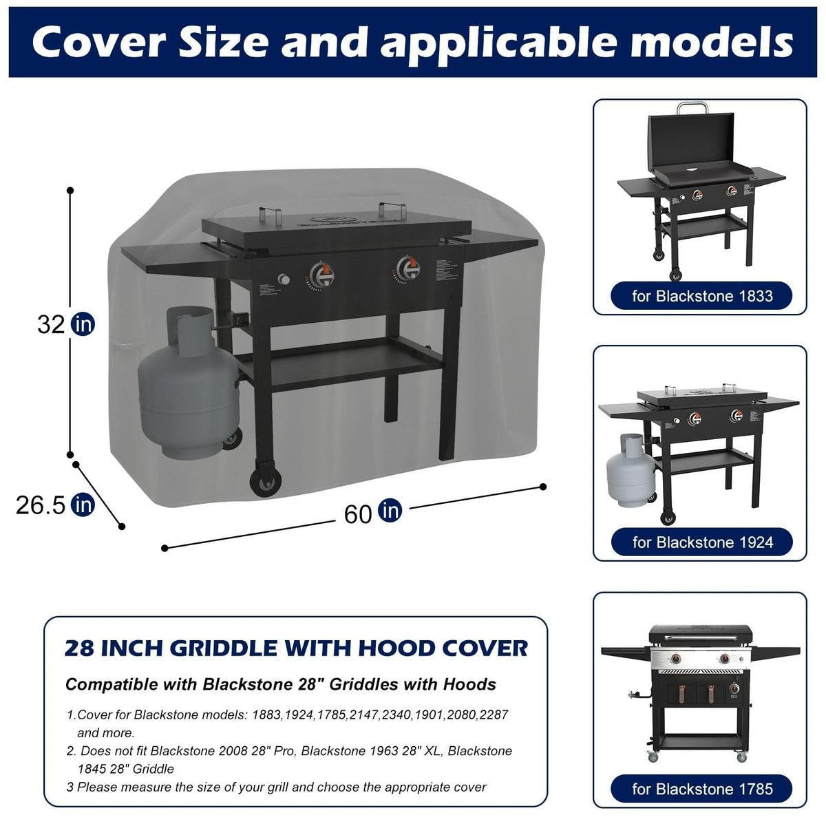 Bruwaa griddle cover waterproof layer prevents moisture intrusion on Blackstone griddle
