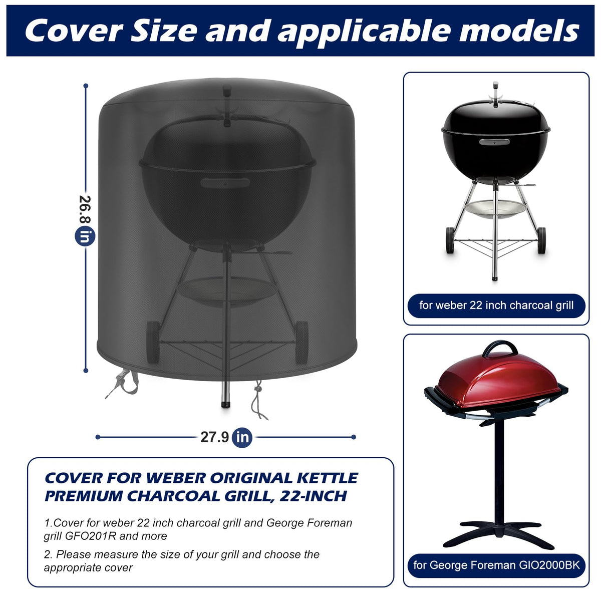 Bruwaa waterproof tape top-seal grill cover stops leaks and rain.