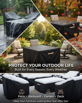 BRUXOLAY black finish blends with outdoor furniture styling