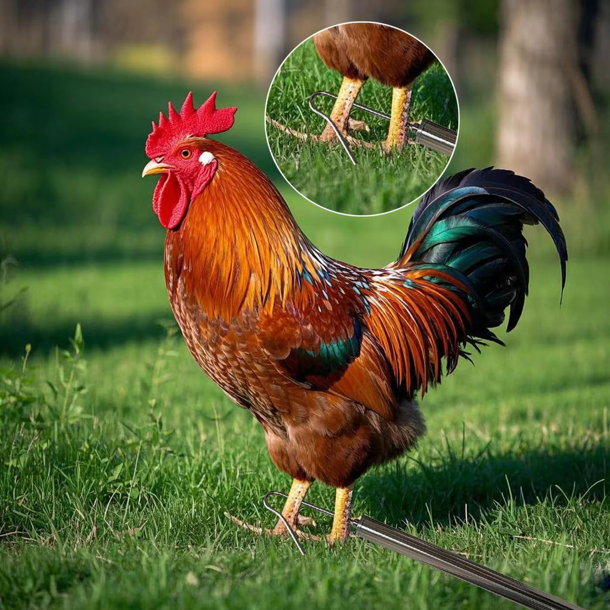 BRZFWLMYDF chicken net trap durability—stainless steel rods for long-lasting use.