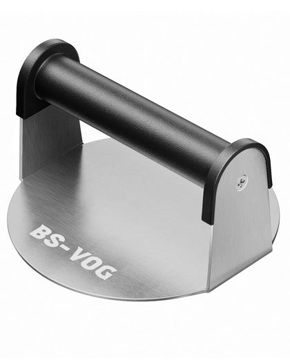 BS-VOG burger press 6-inch with sturdy chrome finish for even patties.