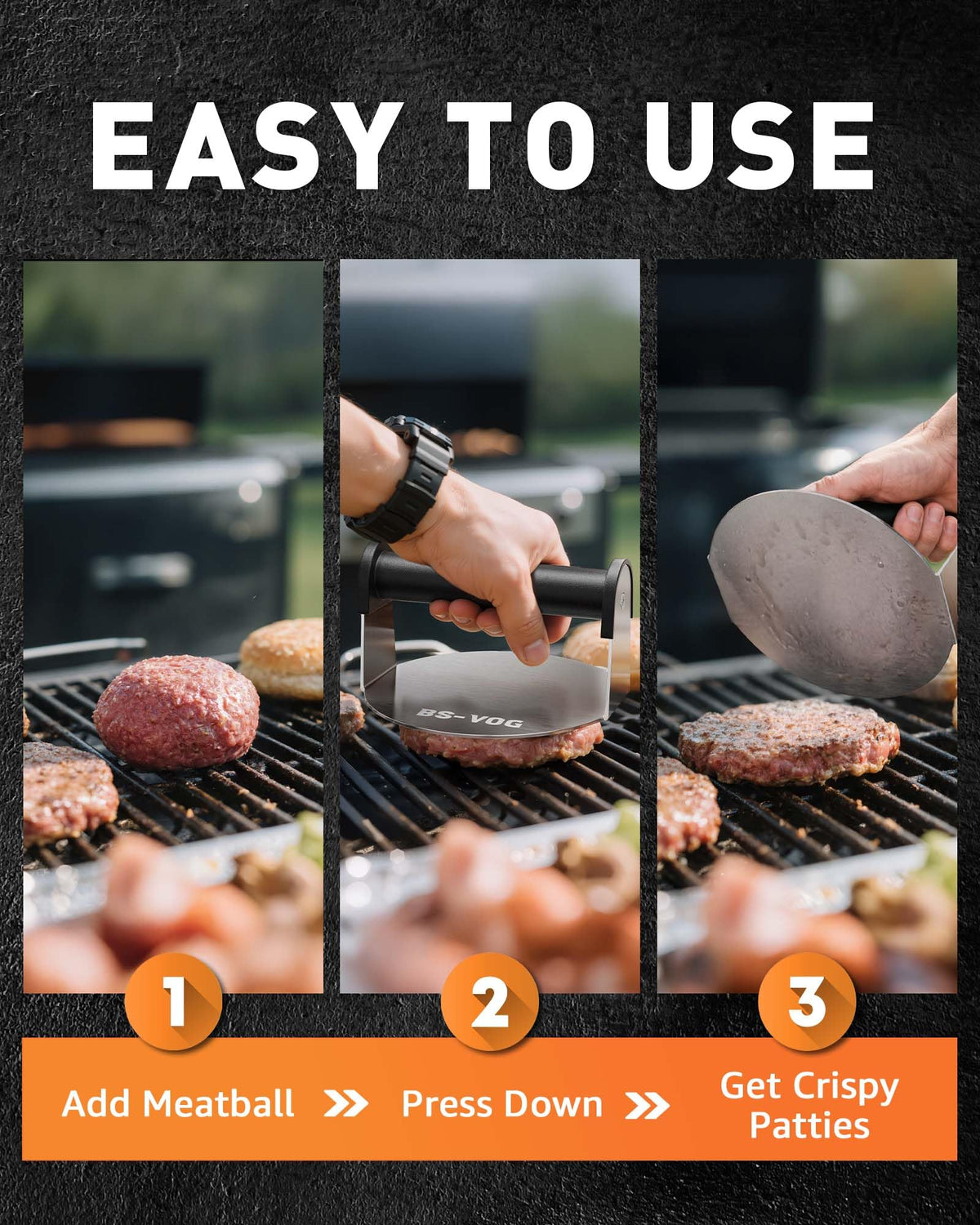 BS-VOG nonstick surface enables quick, clean release.