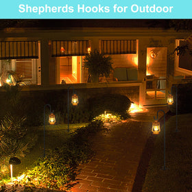 BsBsBest shepherds hook 5-claw base enhances garden stability for outdoor displays.