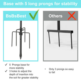 BsBsBest rustproof iron hook resists weather for year-round use.