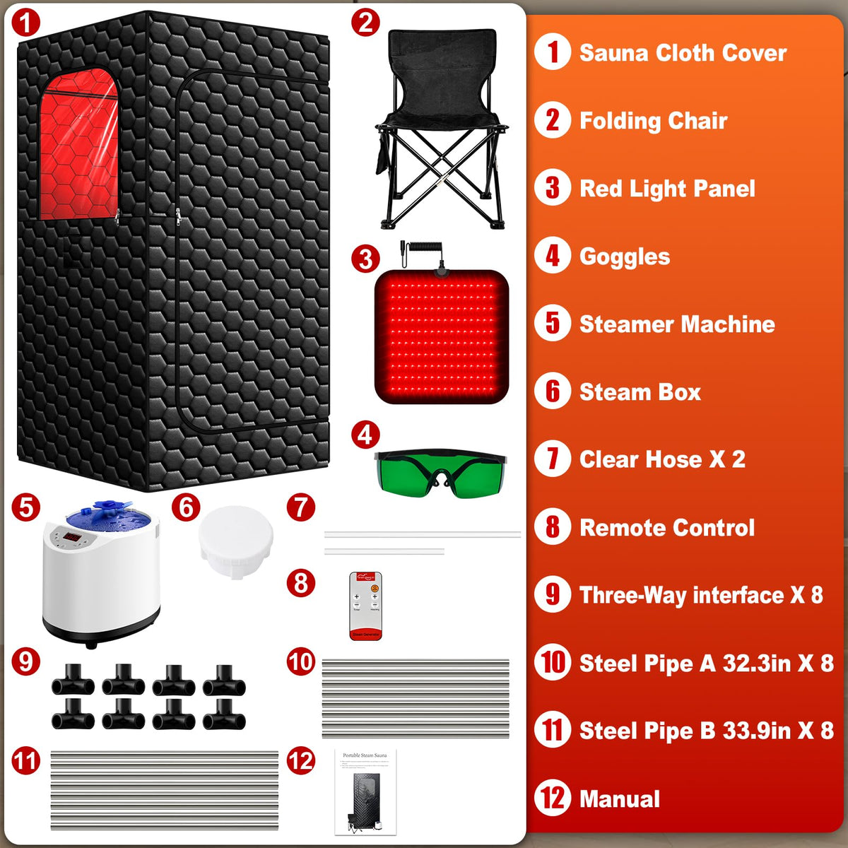 bsdonte portable sauna for indoor or outdoor use, private spa anytime.