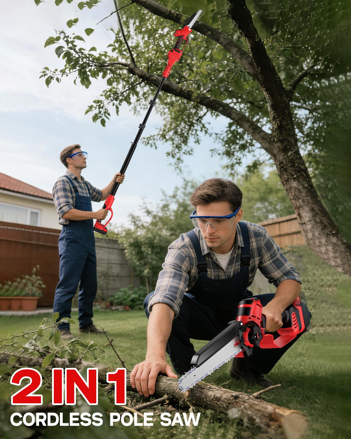 BSDonte 2 in 1 design with removable chainsaw head for versatility.