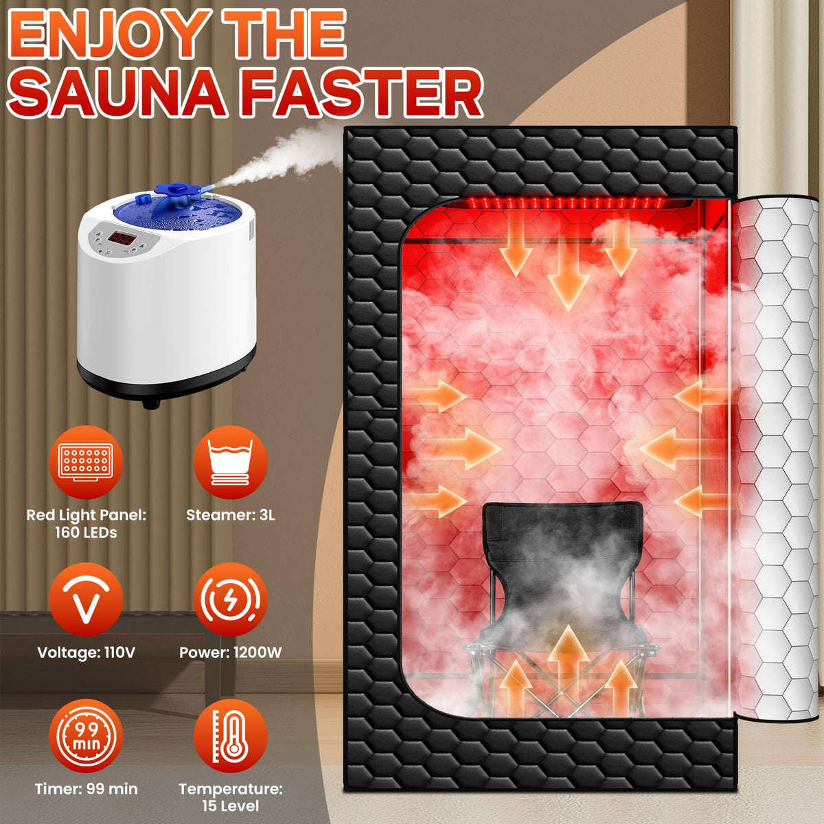 bsdonte premium build with stainless steel frame and heat‑resistant fabric for safe use.