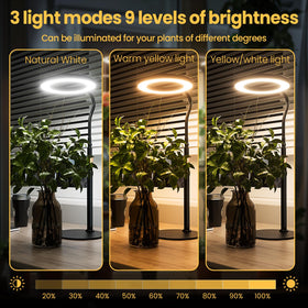 bseah grow light anti-slip pad protects desks while energizing plants