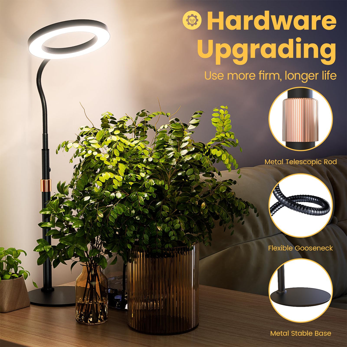 bseah grow light 10 dimmable levels support seedlings to bloom stages