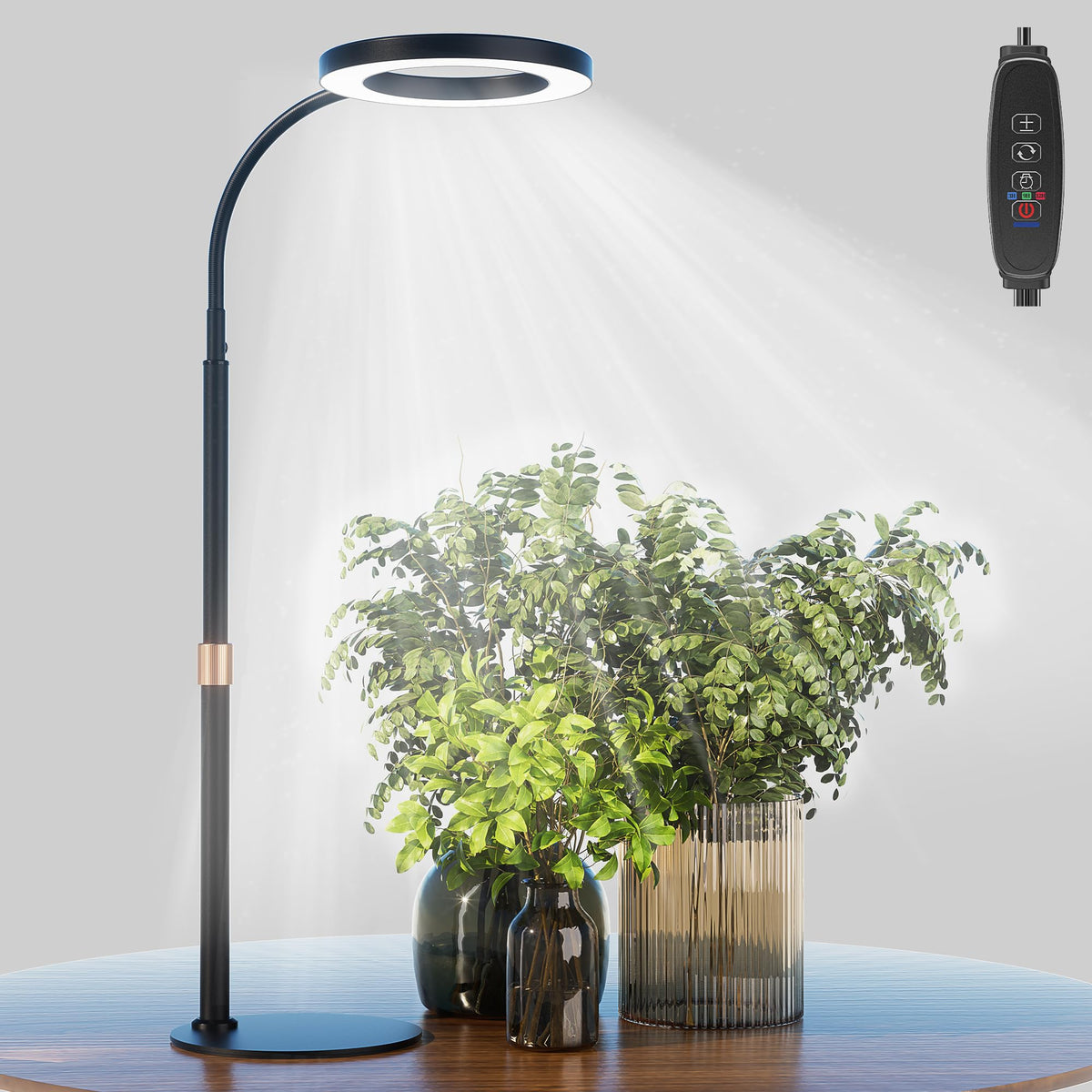 bseah grow light full spectrum desk lamp boosts indoor plant photosynthesis for healthy growth