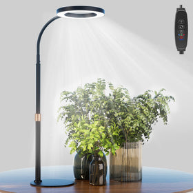 bseah grow light full spectrum desk lamp boosts indoor plant photosynthesis for healthy growth