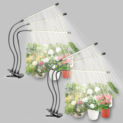 Bseah plant light two-pack mounted above indoor plants for growth