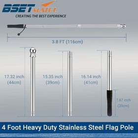 BSET MATEL anti-tangle rotating ring enables smooth flag movement