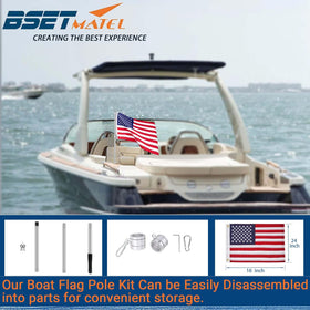 BSET MATEL marine stainless steel flag pole emphasizes durability at sea