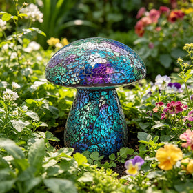 Bshine mosaic-mushroom-indoor-display adds playful color to living spaces.