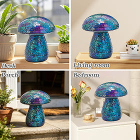 Bshine mosaic-mushroom-waterproof sculpture remains durable in varied weather.