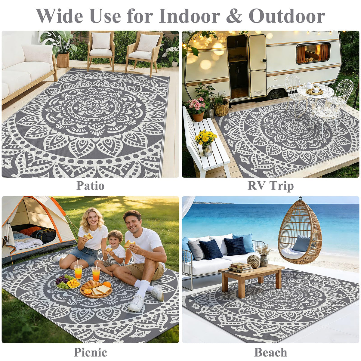Bsmathom indoor-outdoor rug protects floors stylishly.