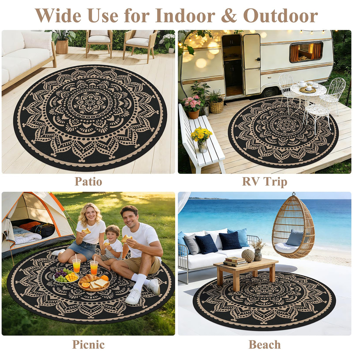 Bsmathom indoor outdoor multiuse rug enhancing any space with durability