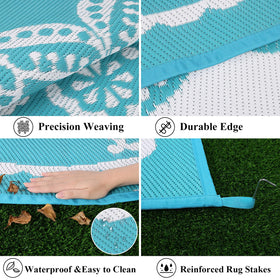 Bsmathom lightweight rug folds for travel and storage.