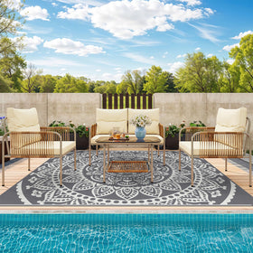 Bsmathom polypropylene eco-friendly material rug for outdoor use and travel