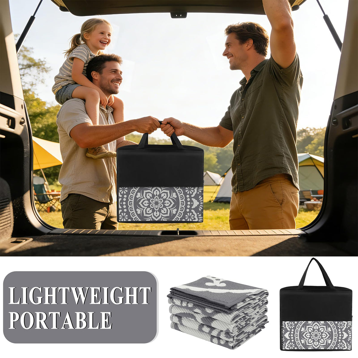 Bsmathom UV-resistant outdoor rug maintains color under sun.