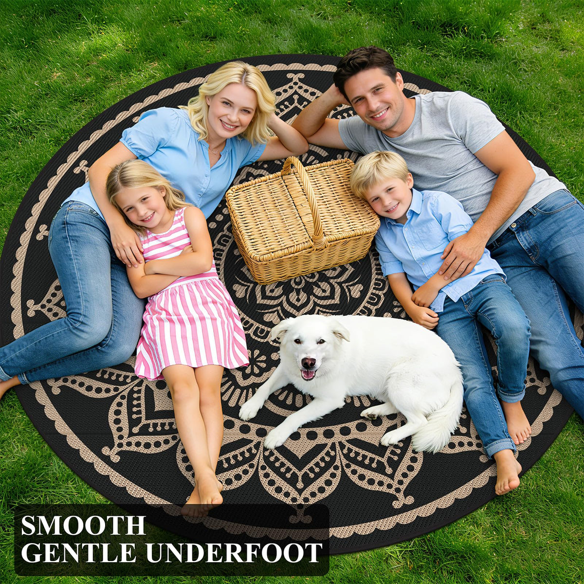Bsmathom versatile outdoor mat for patios, beaches, RVs, and gardens