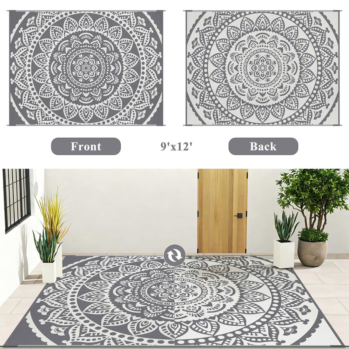 Bsmathom waterproof rug is easy to clean and wipe down