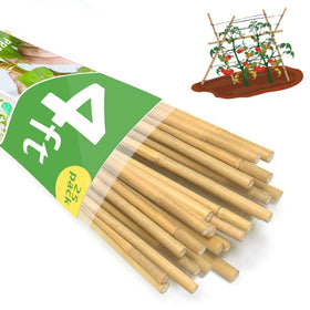 BSMOULFA garden stakes 4ft provide sturdy support for tomatoes and beans.