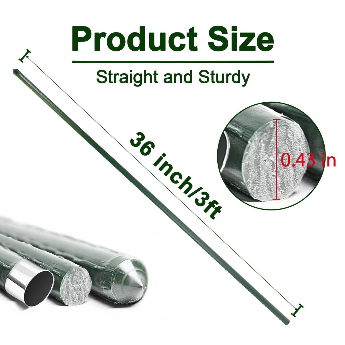 BSMOULFA metal stake with corrugated surface provides non-slip grip