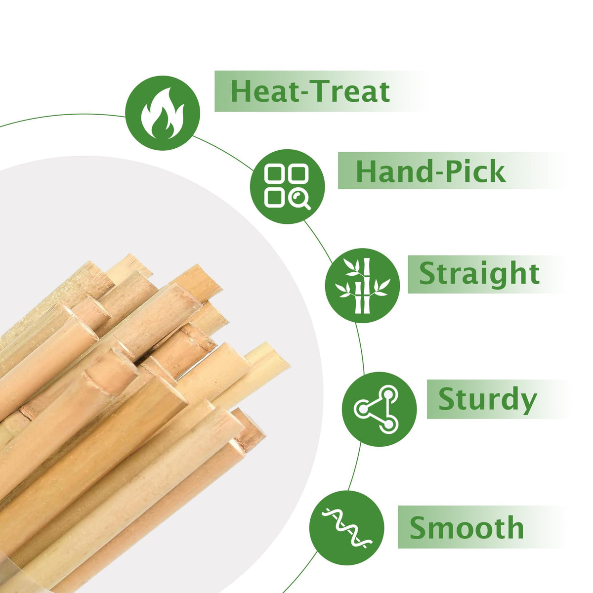 BSMOULFA tomato and bean support with natural bamboo for eco-friendly gardening.