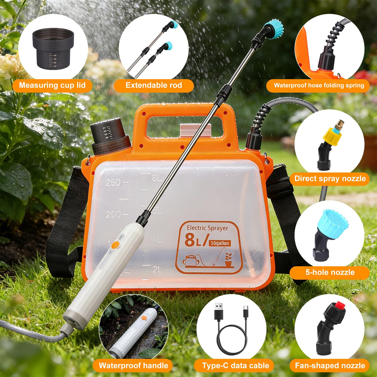 Bsteciar foldable sprayer design for compact storage