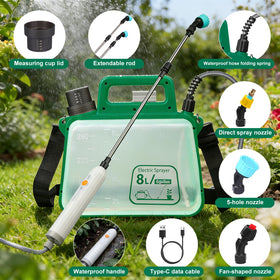 Bsteciar sprayer folds for compact storage.