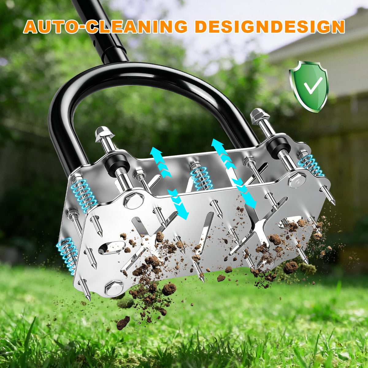 Bsteciar heavy-duty iron frame resists rust in the yard.