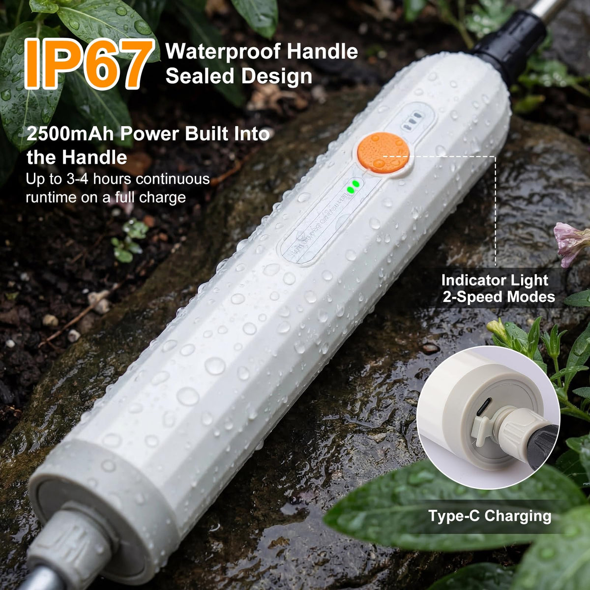 Bsteciar sprayer features waterproof handle and leak-proof design.