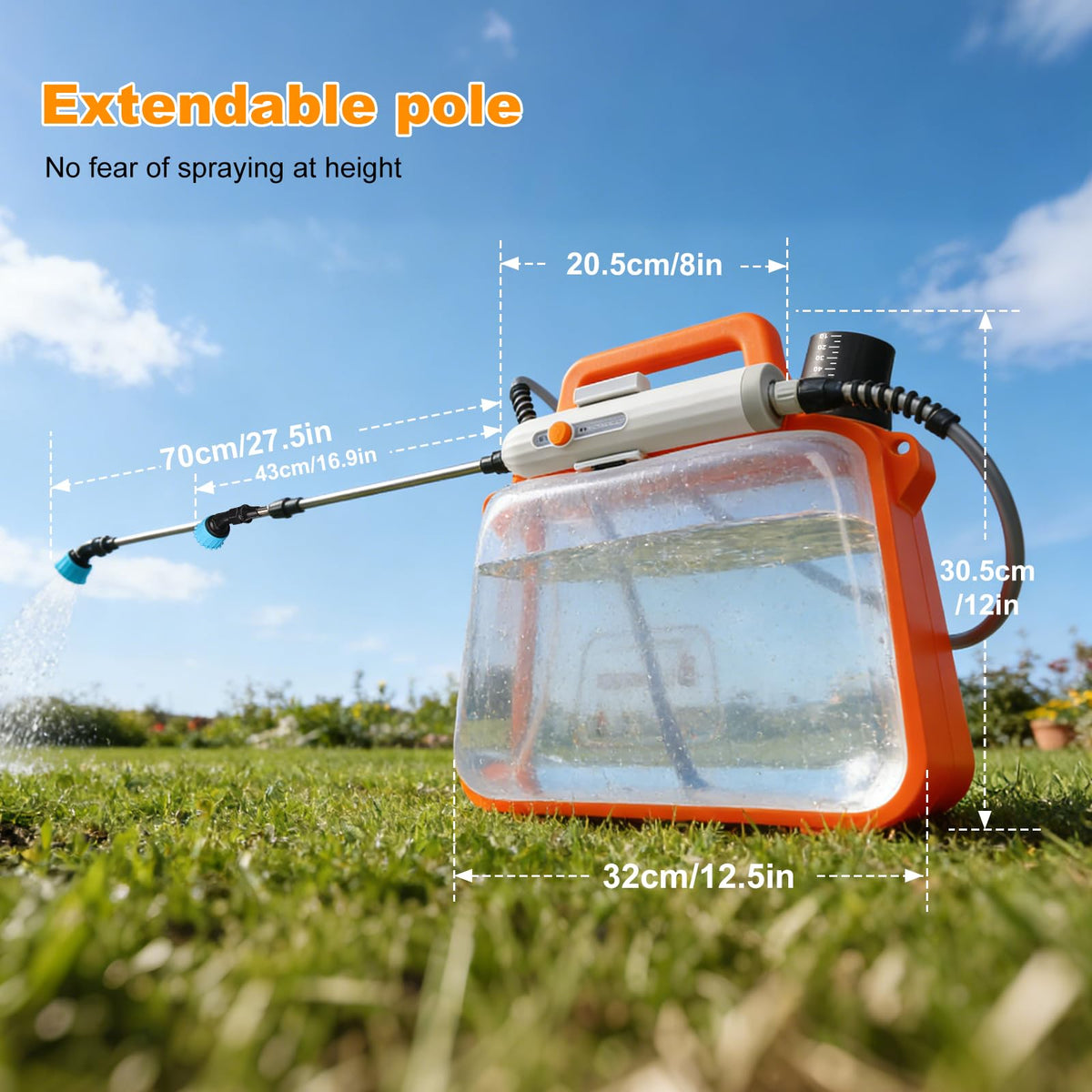 Bsteciar leak-proof tank and corrosion-resistant wand for durability
